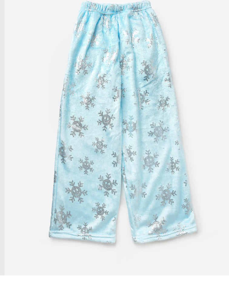 Shimmering Fleece snowflake Pants