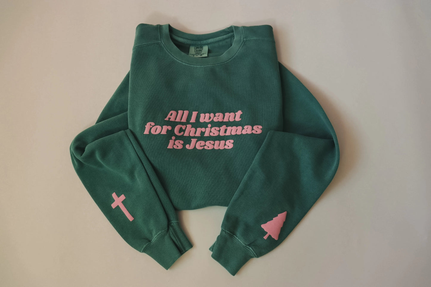 All I Want For Christmas Is Jesus - Adult size Crewneck