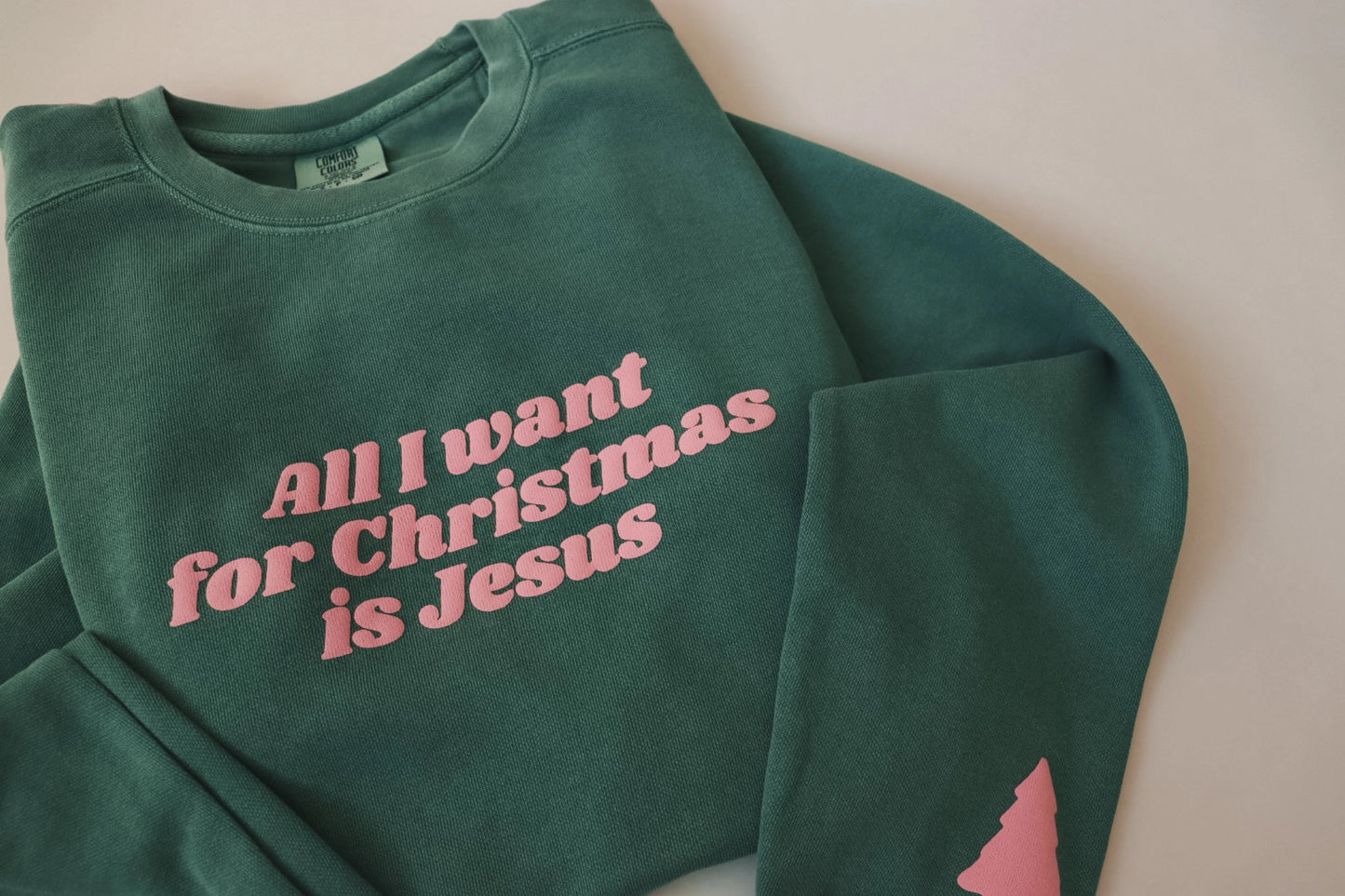 All I Want For Christmas Is Jesus - Adult size Crewneck